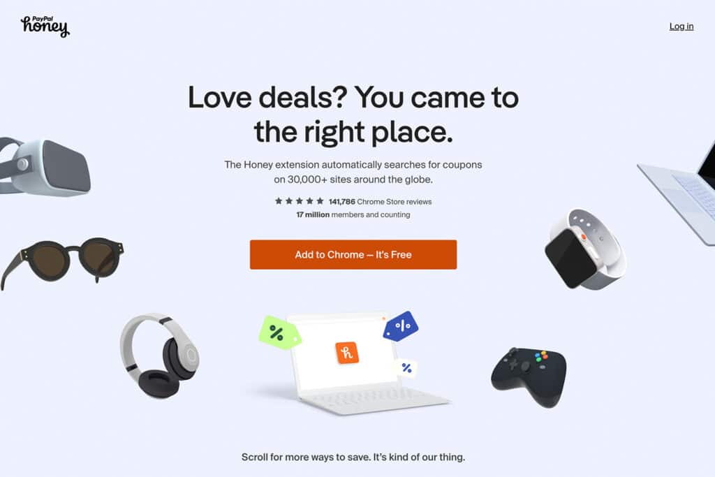 honey cash back app screenshot